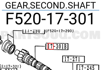 Mazda F52017301 GEAR,SECOND.SHAFT