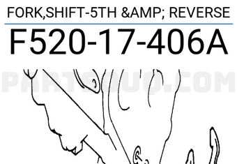 Mazda F52017406A FORK,SHIFT-5TH & REVERSE