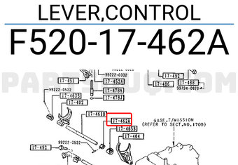 Mazda F52017462A LEVER,CONTROL