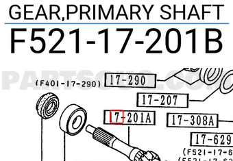 Mazda F52117201B GEAR,PRIMARY SHAFT