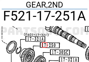 Mazda F52117251A GEAR,2ND