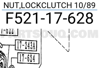 Mazda F52117628 NUT,LOCKCLUTCH 10/89