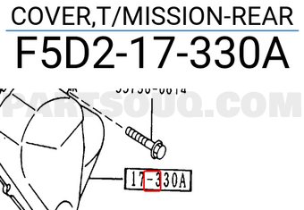 Mazda F5D217330A COVER,T/MISSION-REAR