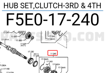 Mazda F5E017240 HUB SET,CLUTCH-3RD & 4TH