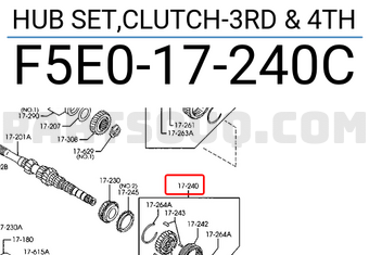 Mazda F5E017240C HUB SET,CLUTCH-3RD & 4TH