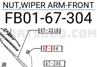Mazda FB0167304 NUT,WIPER ARM-FRONT
