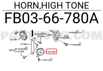 Mazda FB0366780A HORN,HIGH TONE