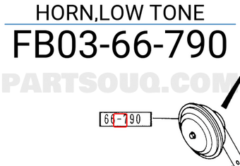 Mazda FB0366790 HORN,LOW TONE