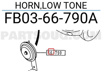 Mazda FB0366790A HORN,LOW TONE