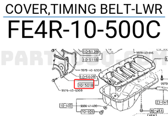 Mazda FE4R10500C COVER,TIMING BELT-LWR