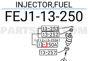 Mazda FEJ113250 INJECTOR,FUEL