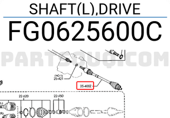 SHAFT(L),DRIVE FG0625600C | Mazda Parts | PartSouq