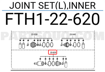 FTH122620 Mazda JOINT SET(L),INNER