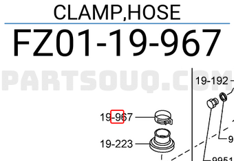 Mazda FZ0119967 CLAMP,HOSE