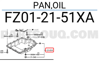 Mazda FZ012151XA PAN,OIL