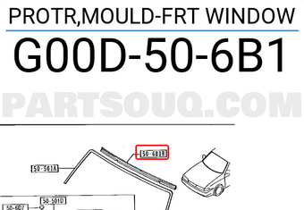 Mazda G00D506B1 PROTR,MOULD-FRT WINDOW