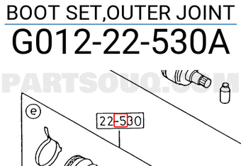 Mazda G01222530A BOOT SET,OUTER JOINT
