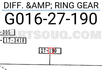 Mazda G01627190 DIFF. & RING GEAR