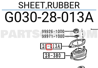 Mazda G03028013A SHEET,RUBBER