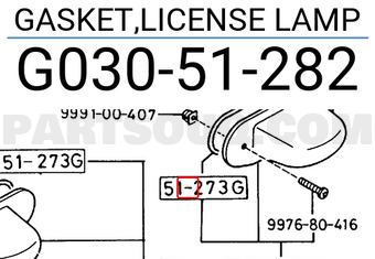 Mazda G03051282 GASKET,LICENSE LAMP