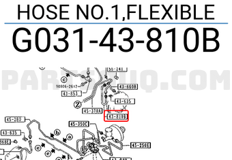 Mazda G03143810B HOSE NO.1,FLEXIBLE