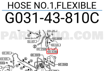 Mazda G03143810C HOSE NO.1,FLEXIBLE