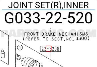 Mazda G03322520 JOINT SET(R),INNER