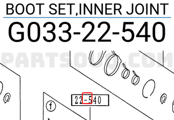 Mazda G03322540 BOOT SET,INNER JOINT
