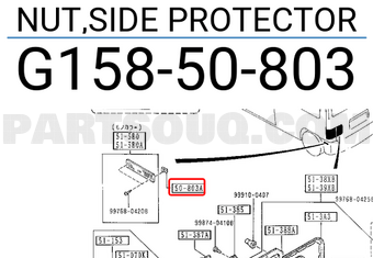 NUT,SIDE PROTECTOR G15850803 | Mazda Parts | PartSouq