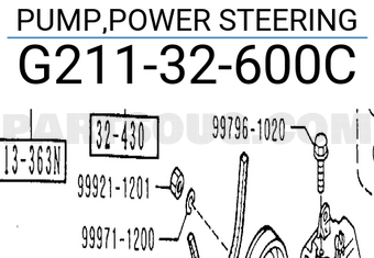 Mazda G21132600C PUMP,POWER STEERING