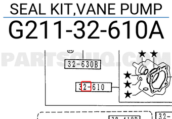Mazda G21132610A SEAL KIT,VANE PUMP
