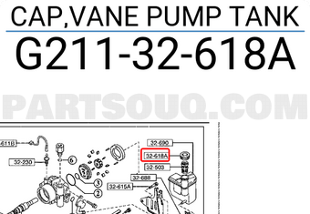 Mazda G21132618A CAP,VANE PUMP TANK