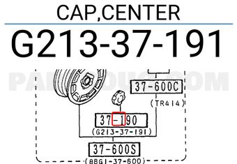Mazda G21337191 CAP,CENTER