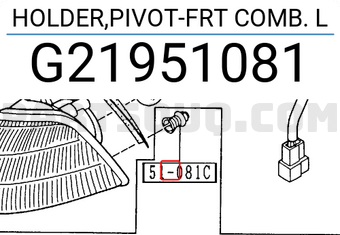 Mazda G21951081 HOLDER,PIVOT-FRT COMB. L