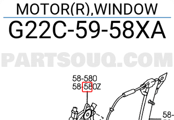 MOTOR(R),WINDOW G22C5958XC | Mazda Parts | PartSouq