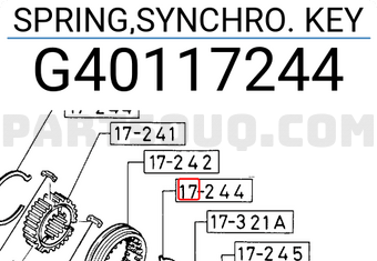 Mazda G40117244 SPRING,SYNCHRO. KEY