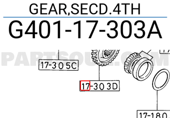 Mazda G40117303A GEAR,SECD.4TH