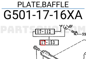 Mazda G5011716XA PLATE,BAFFLE