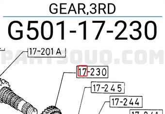 Mazda G50117230 GEAR,3RD