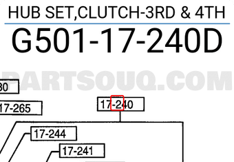 Mazda G50117240D HUB SET,CLUTCH-3RD & 4TH
