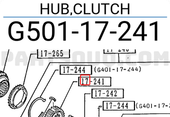 Mazda G50117241 HUB,CLUTCH