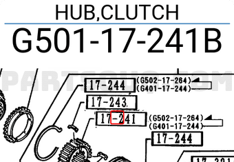 Mazda G50117241B HUB,CLUTCH