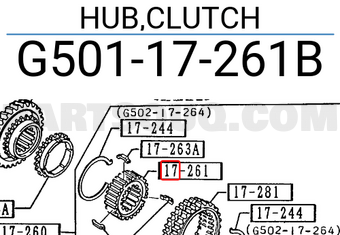 Mazda G50117261B HUB,CLUTCH