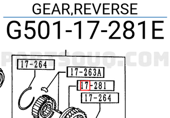 Mazda G50117281E GEAR,REVERSE