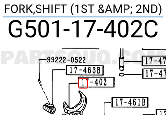 Mazda G50117402C FORK,SHIFT (1ST & 2ND)