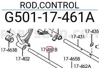 Mazda G50117461A ROD,CONTROL