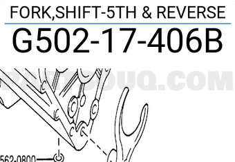 Mazda G50217406B FORK,SHIFT-5TH & REVERSE