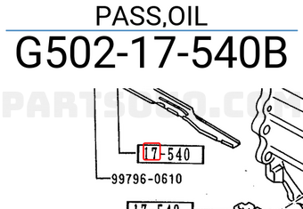 Mazda G50217540B PASS,OIL