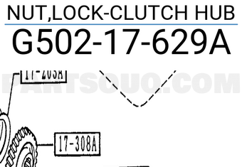 Mazda G50217629A NUT,LOCK-CLUTCH HUB