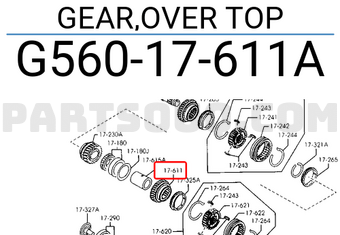 Mazda G56017611A GEAR,OVER TOP